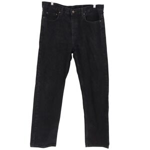 Rustler Regular Fit Black Denim Jeans Mens 33x30 Straight Leg 100% Cotton